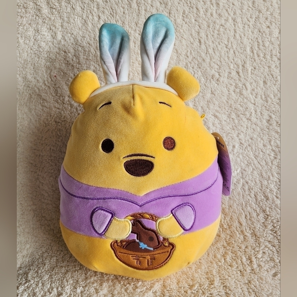 NWT original Squishmallow Disney Winnie the Pooh Easter bunny plush toy, 10 in